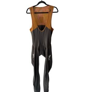 0174 Rapha Black Full Length Cycling Bib Tights Size Large